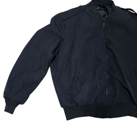 Vintage Neptune Garment Company Jacket Size 52 Regular Black Vest Insert Zip Up - Picture 2 of 15